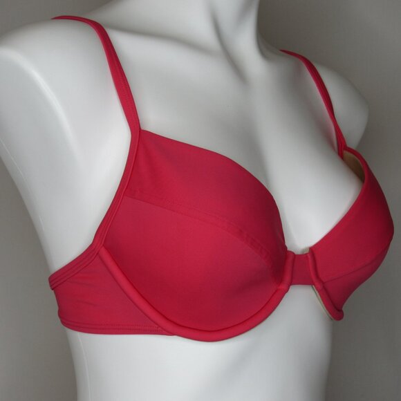 Victoria's Secret Y2K Salmon Pink Bikini Top Women's 34C Medium - Picture 4 of 8